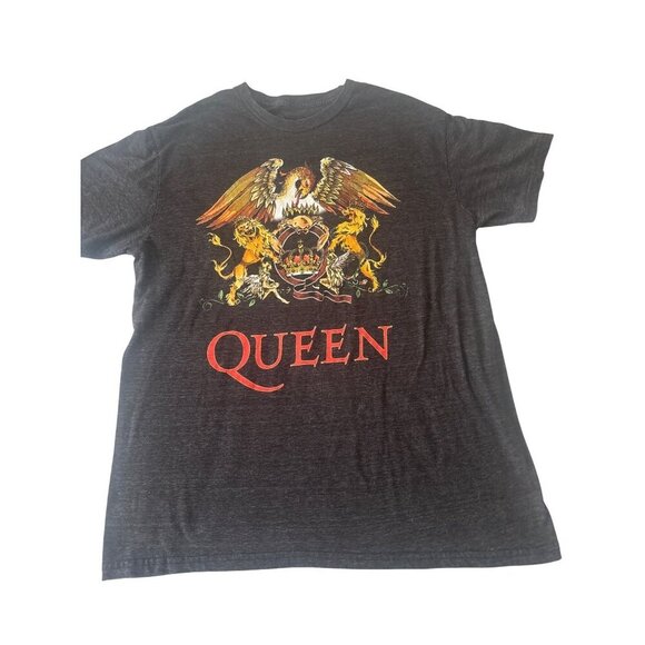 Queen Large Graphic Tee T-Shirt Band Tour Rock Concert Black Cotton Blend Unisex - Picture 2 of 4